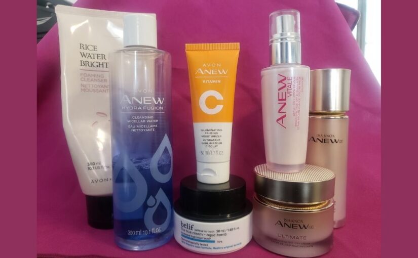selection of products good for oily skin