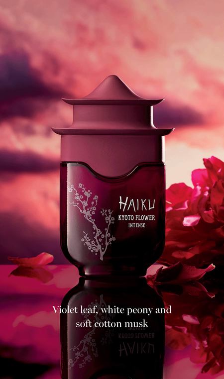 Haiku Kyoto Flower Intense
Violet leaf, white peony and soft cotton musk