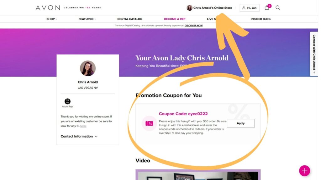 how to find promotion coupons on avon.com