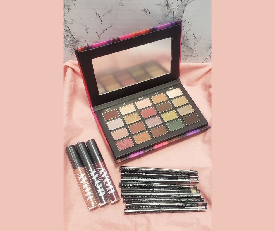 Avon Eyeshadow Palette, Lipstick, Eyeliners and Lipliners featured in makeup giveaway