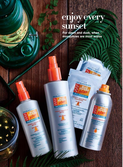 enjoy every sunset for dawn and dusk when mosquitoes are most active
Bug Guard plus Picaridin sprays and wipes