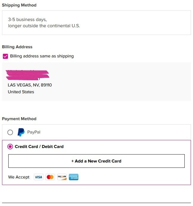 screenshot showing last step to sign up with Avon