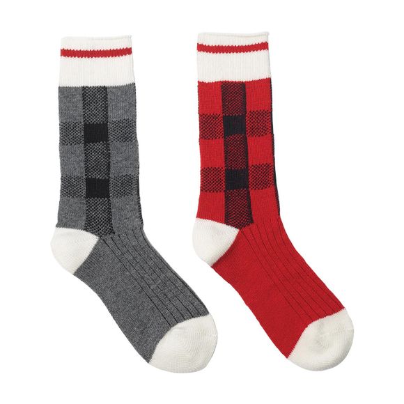 2 pair Plaid Boot Socks