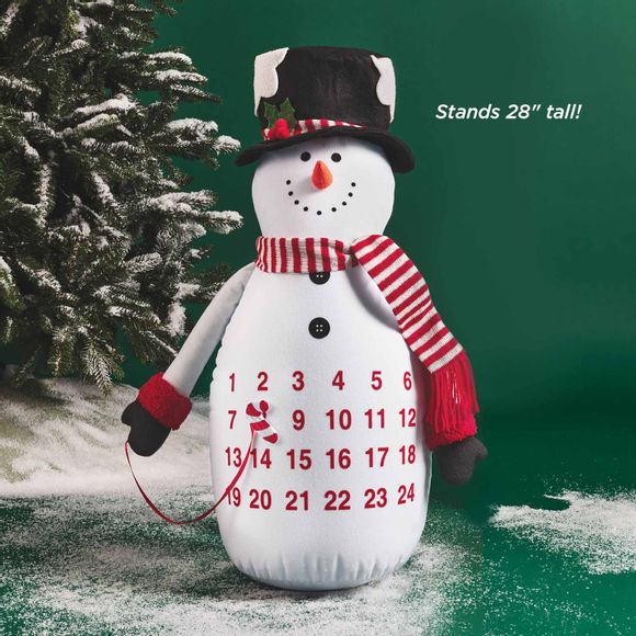 Joyin Christmas 24 Days Countdown Advent Calendar with A Tabletop Wooden Christmas Tree and 28 Ornaments Snowman Santa Decorations for Boys, Girls