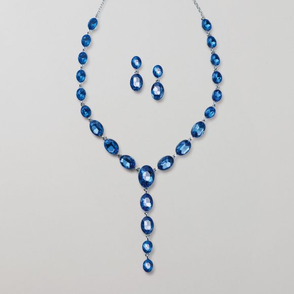 Ocean Blue Mirage Necklace and Earring Set