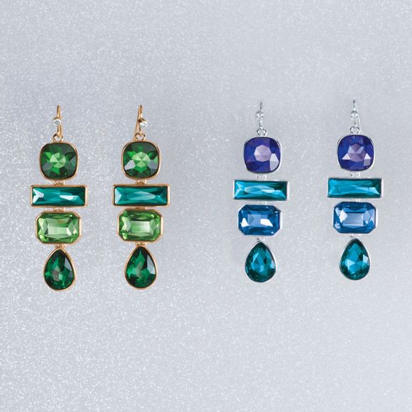 jewel tone drop earrings 2