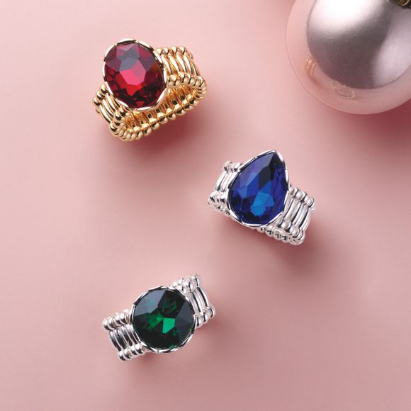 jewel tone stetch ring