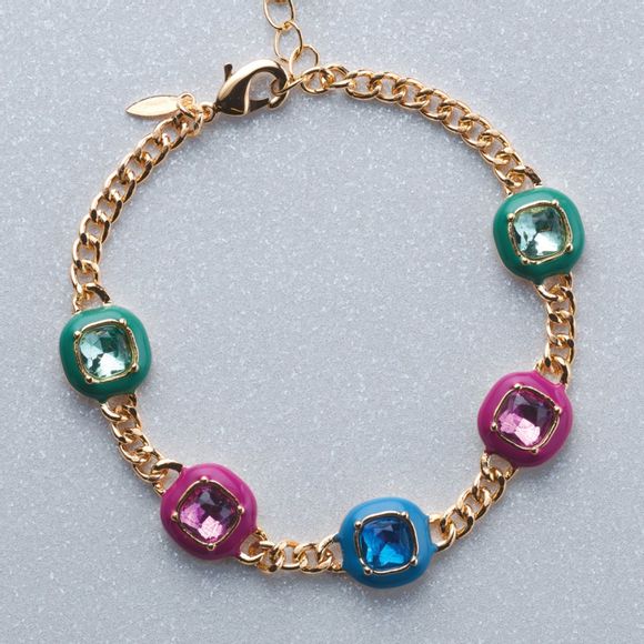 vibrant enamel jewel bracelet