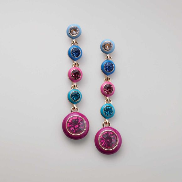 vibrant enamel jewel earrings