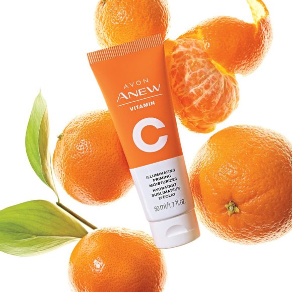 no text

picture of Anew Vitamin C Illuminating Priming Moisturizer and whole and peeled oranges